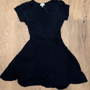 Black Tie-Waist Dress